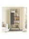 Bookcase Natural/carbon black 72x25x163.3cm