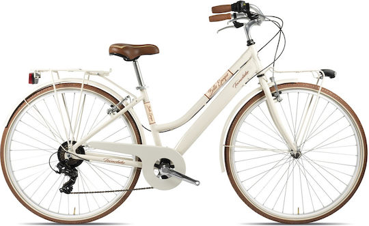 Tecno Bike Bicicletă de Oraș Bej 28" 2023 cu 7 Nivele de Viteză