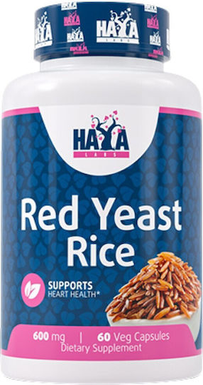 Haya Labs Red Yeast Rice 600mg 60 Vegetable Capsules
