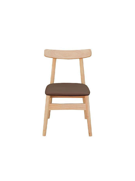 Dining Room Wooden Chair Natural 48x55x77cm