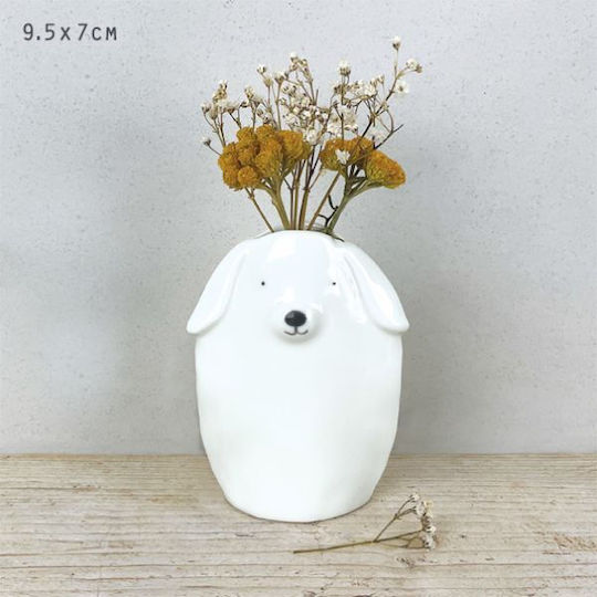 Synchronia Glass Vase White 10.5x3.5xH10.5cm