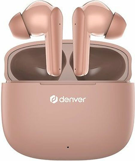 Denver TWE-48W In ear Bluetooth хендсфри Слушалки с Кутийка за Зареждане Розово злато