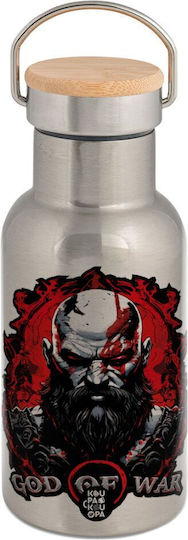 Koupakoupa God Of War Μπουκάλι Θερμός Ανοξείδωτο 350ml Ασημένιο