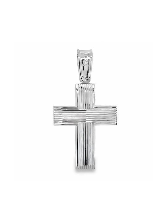 Men's White Gold Cross 14 Karats St106962