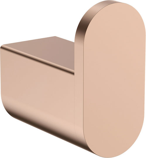 Karag Artemis Άγκιστρο Μπάνιου Μονό με Βίδες ​2.5x2.5cm Rose Gold