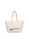 Karl Lagerfeld Essential Logo Women's Bag Tote Hand Ecru