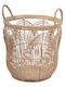 Ankor Decorative Basket Plastic with Handles Beige 40x40x40cm