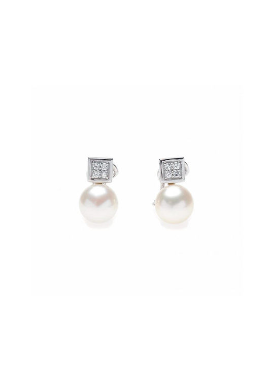 Salvatore Plata Earrings from Silver with Stones & Pearls