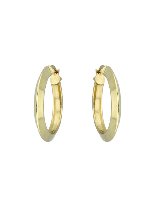 Earrings Hoops made of Gold 14K