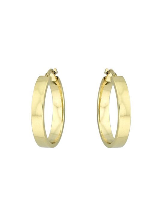 Earrings Hoops made of Gold 14K