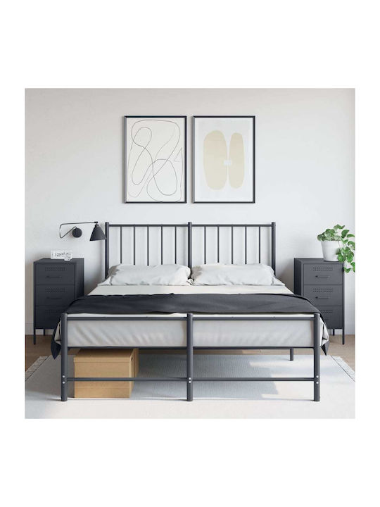 Nachttische Metall Gray 2Stück 36x39x68cm