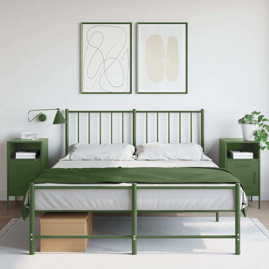 Κομοδίνα Μεταλλικά Πράσινα 2τμχ 36x39x68cm