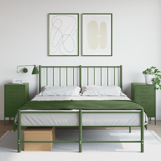 Noptiere Metalice Verzi 2buc 36x39x68cm