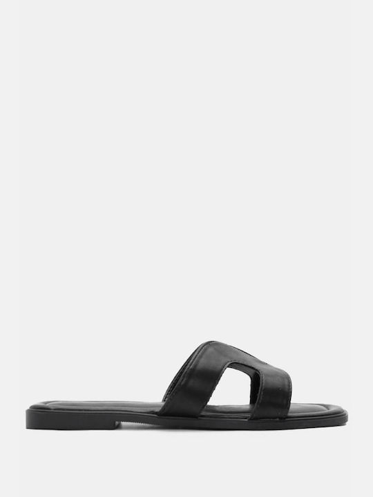 Flat Sandals with Side Cutouts 4265801-black
