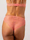 Femeie Slip cu Dantelă Coral-Sand