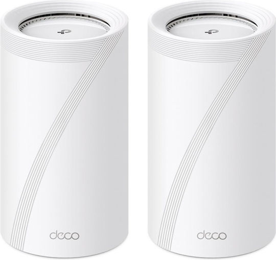 TP-LINK BE19000 v1 WiFi Mesh Network Access Point Wi‑Fi 7 Tri Band (2.4 & 5 & 6GHz) σε Διπλό Kit