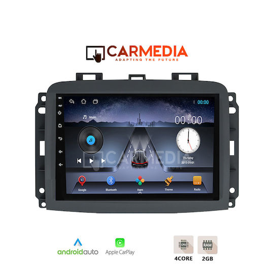Carmedia Ηχοσύστημα Αυτοκινήτου για Fiat 500L 2012+ (Bluetooth/USB/WiFi/GPS/Apple-Carplay/Android-Auto) με Οθόνη Αφής 10"