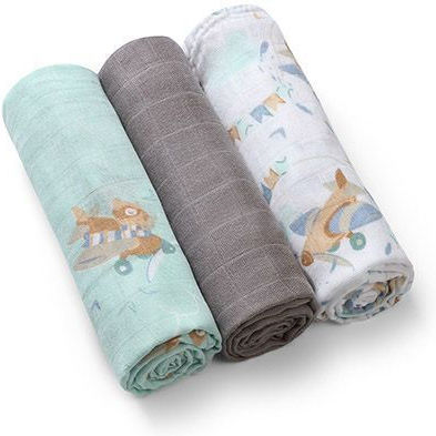 Babyono Pânză de Înfășat 70x70cm 3 Bucăți