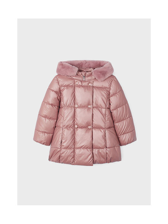 Mayoral Kids Casual Jacket with Hood Pink