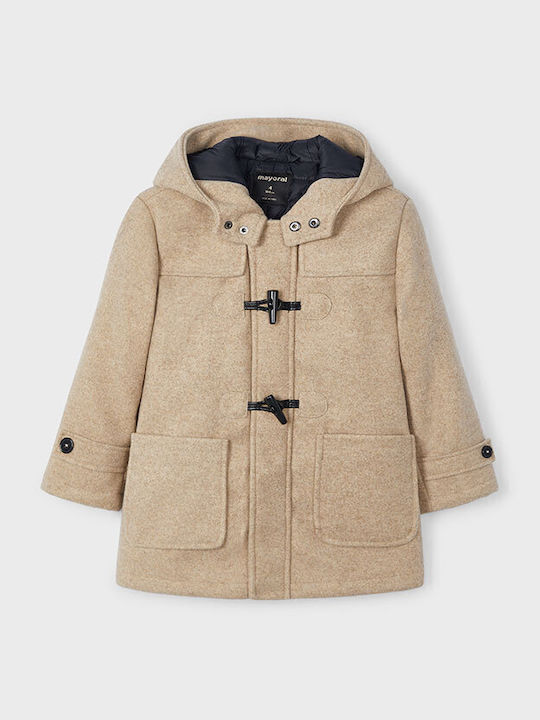 Mayoral Kids Montgomery Coat Short Hooded Cinnamon