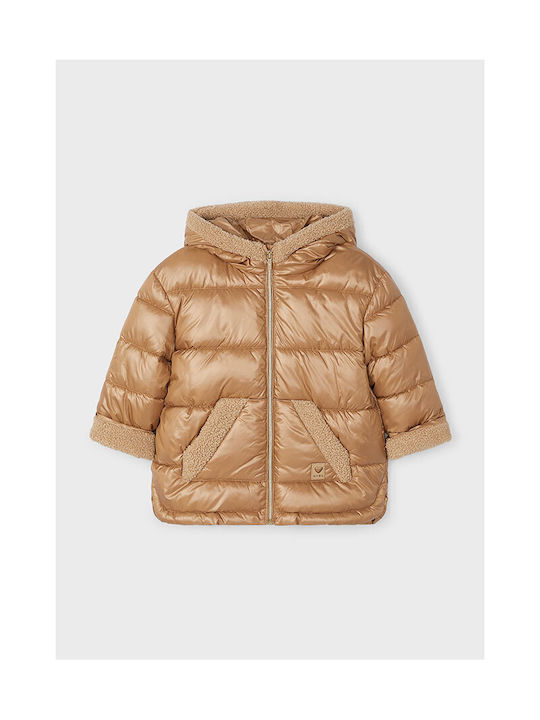 Mayoral Kids Casual Jacket with Hood Cinnamon