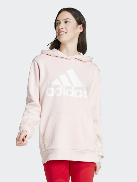 Adidas Women's Hooded Fleece Sweatshirt Pink