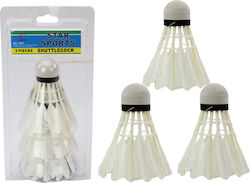 Set 3 Badminton Feather Shuttlecocks