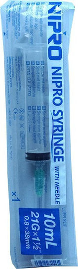 Nipro Syringes 21G 10ml 100pcs