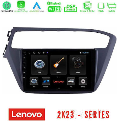 Lenovo Sistem Audio Auto pentru Hyundai i20 2018-2020 (Bluetooth/USB/WiFi/GPS/Apple-Carplay/Android-Auto) cu Ecran Tactil 9"
