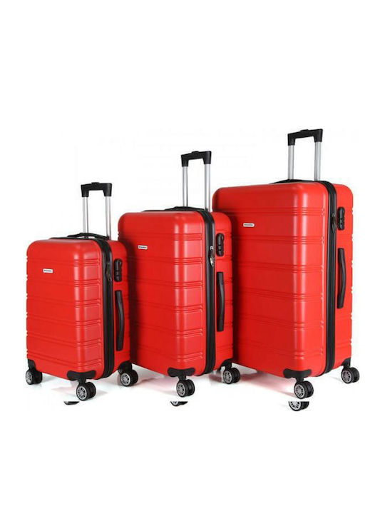 Homevero Hv-2003red Set of 3 Suitcases Red