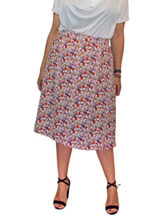 Morena Spain Midi Skirt Floral Multi