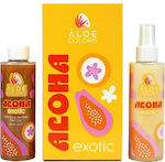 Aloe Colors Moisturizing Cosmetic Set Exotic Suitable for Dry Skin with Body Mist / Body Oil 300ml