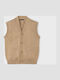Kids Vest Cotton Dark Beige