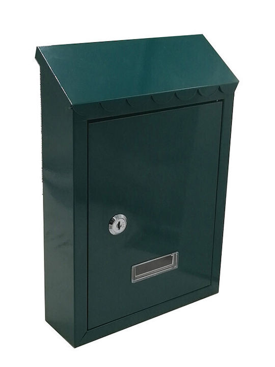 Outdoor Mailbox Metallic in Green Color 30x21x6.8cm