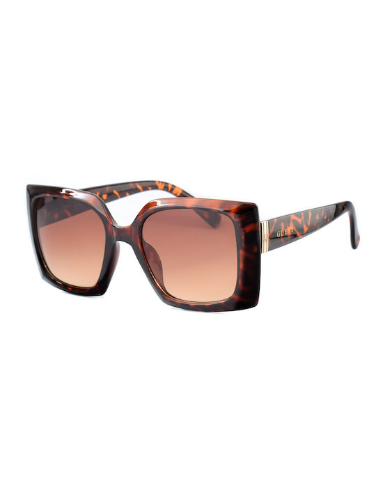 Guess Women's Sunglasses with Brown Tartaruga Plastic Frame and Brown Gradient Lens GF0424 52F