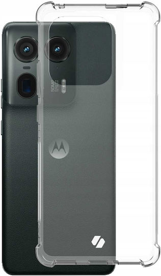 Spacecase Anti-shock Back Cover Σιλικόνης 1mm με Λουράκι Διάφανο (Motorola Edge 50 Ultra)
