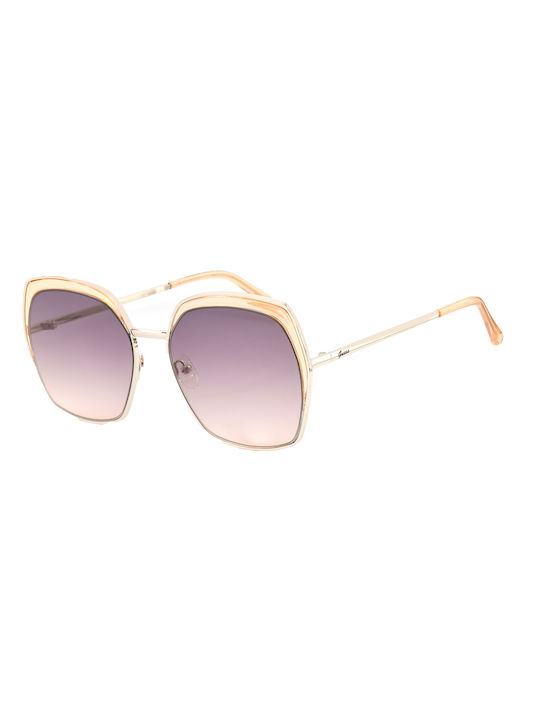 Guess Women's Sunglasses with Gold Metal Frame and Purple Gradient Lens GF0410 33F