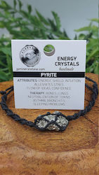 Macrame Wrapped Pyrite Bracelet
