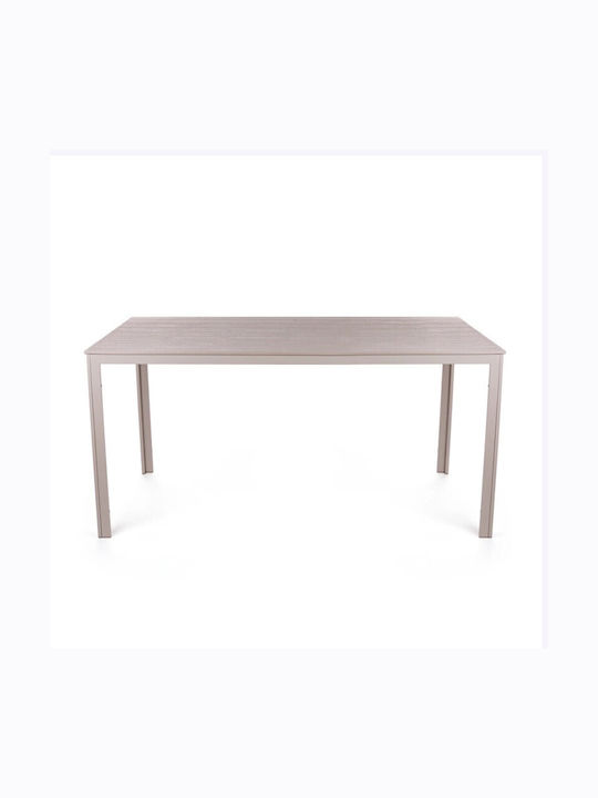 Metal Masa pentru spații exterioare Fredo Bej 156x78x74buc