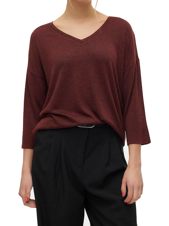 Vero Moda Γυναικεία Μπλούζα με Μανίκι 3/4 & V Λ...