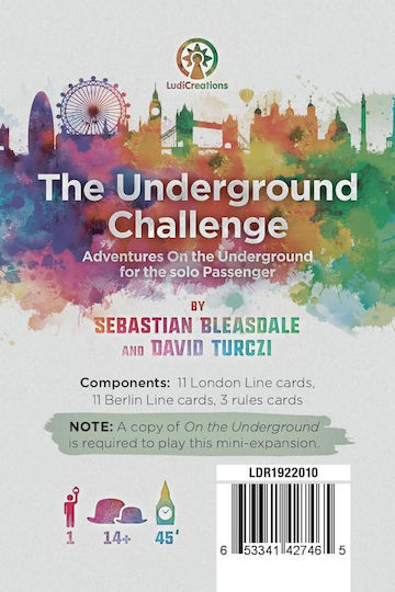 Extensie de Joc Underground Challenge London Berlin pentru 1 Jucător 14+ Ani LDR1922010 (EN) Ludi Creations