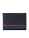 Leather Men's Wallet Classic with RFID Blue