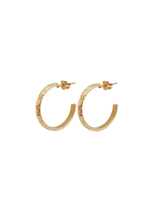 Earrings Hoops made of Steel Gold Plated