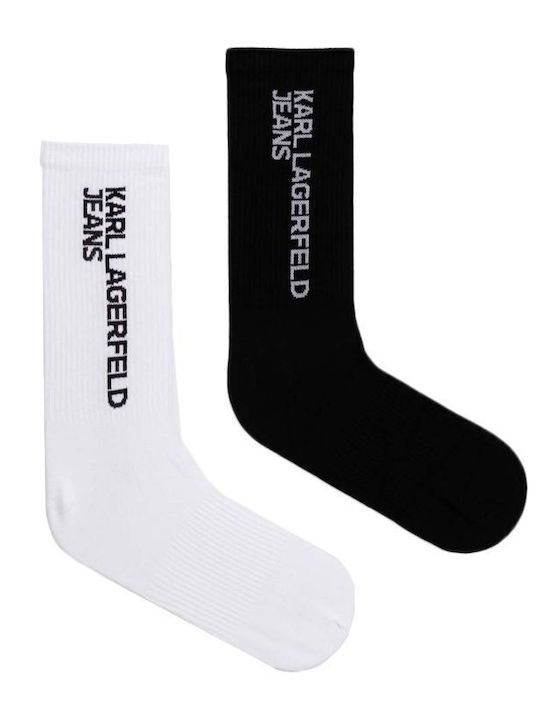 Karl Lagerfeld Essential Logo Чорапи Бял 2Пакет