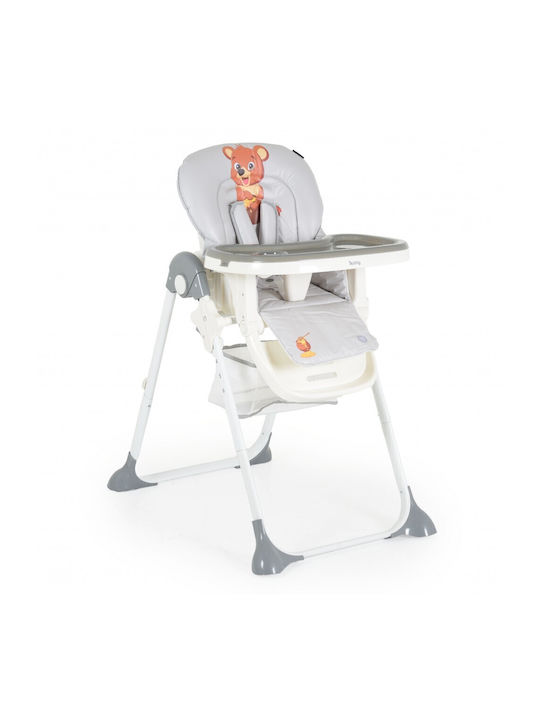 Moni Hunny Bear Foldable Highchair with Metal Frame & Plastic Seat Gray