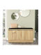 Crofton Entry Furniture with Shoe Rack & Bench Natural 89.6x35.5x45.8cm