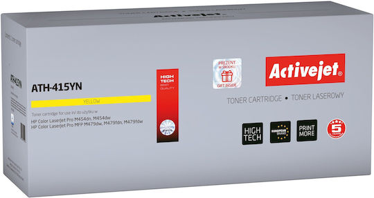 Active Jet Συμβατό Toner για Laser Εκτυπωτή HP 415A 2100 Σελίδων Κίτρινο με Chip