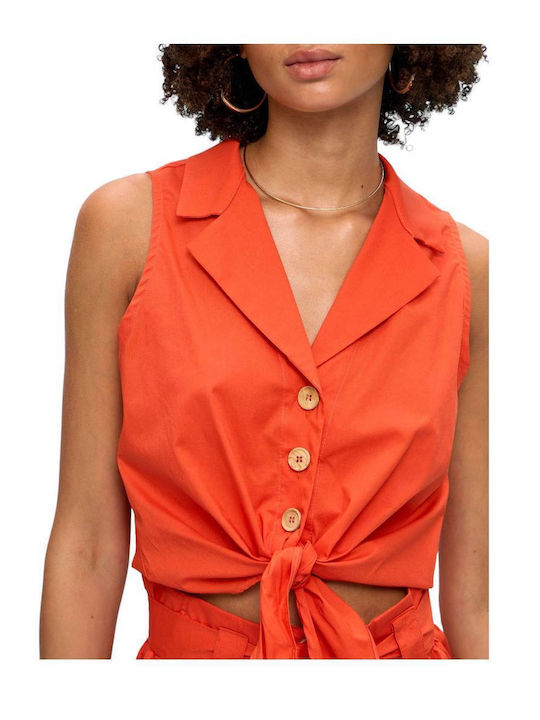 Passager Sleeveless Shirt Tie-Up - Orange