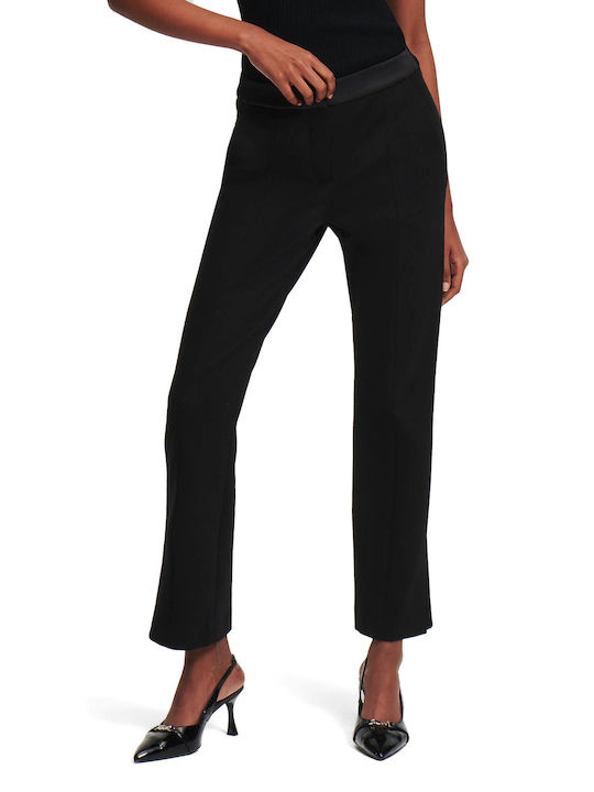 Karl Lagerfeld Women's Fabric Trousers Black