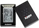 Zippo 48902 Dragon On Logo Design Steel Silver